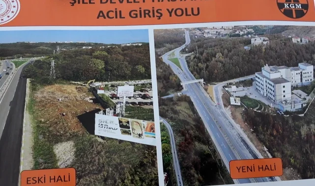 İstanbul Şile Devlet Hastanesi yolunda ulaşım kolaylığı