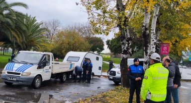 İstanbul'da işgalci karavanlara müdahale