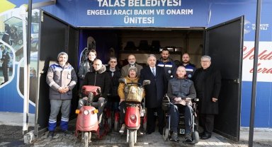 Kayseri Talas'tan engelli araçlarına onarım