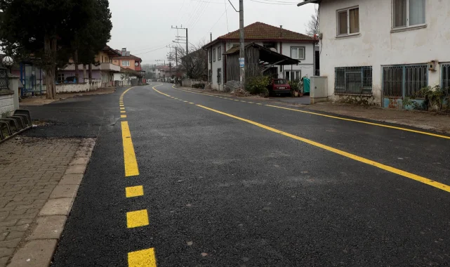 Sakarya'da Akçakamış'ın kalbine giden yolu tablo gibi işlendi