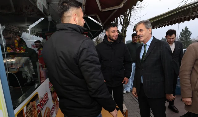 Başkan Alemdar Sakarya Yenikent'te esnafla bir araya geldi