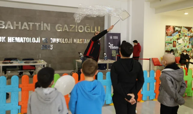 Bursa Büyükşehir'den tedavi gören çocuklara moral