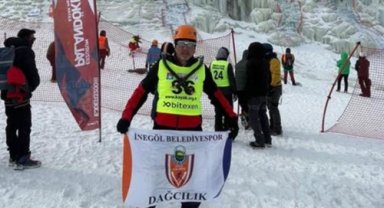 Bursa İnegöllü sporcu buz tırmanış Türkiye Şampiyonu oldu