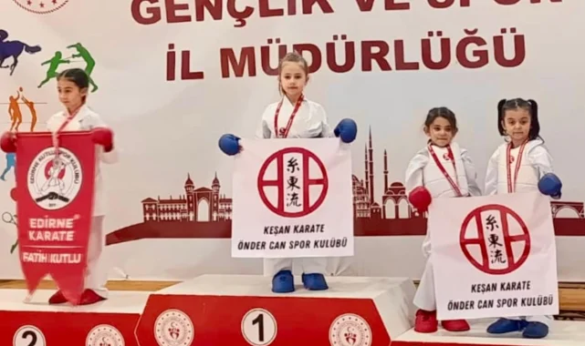 Edirne Karate İl Şampiyonası'nda Öndercan başarısı
