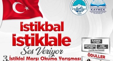 Kayseri Büyükşehir'den İstiklal Marşı Okuma Yarışması