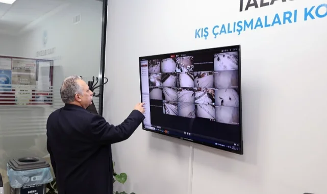 Kayseri Talas'ta kar teyakkuzu
