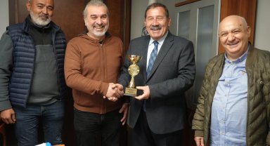 Muğla Milas'ta briç takımından Başkan Topuz'a ziyaret