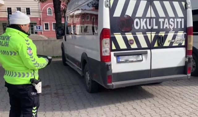 Okul servis araçlarına sıkı takip
