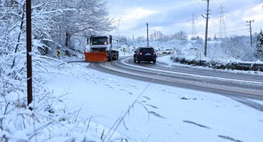 Sakarya'dan kar raporu... Kapalı grup yolu kalmadı