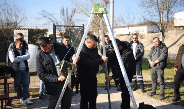 BASKİ'den personele yüksekte çalışma eğitimi