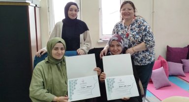 Gebe Okulu'nda anne adaylarına sertifika töreni düzenlendi