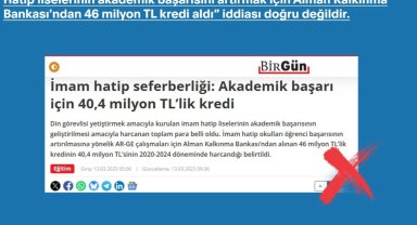 İmam Hatipler'in başarısı için kredi iddiaları asılsız!