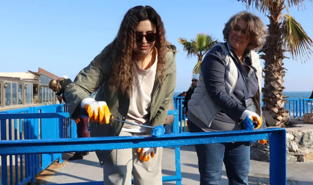 İzmir Güzelbahçe'den 'boyanı, fırçanı al gel' kampanyası