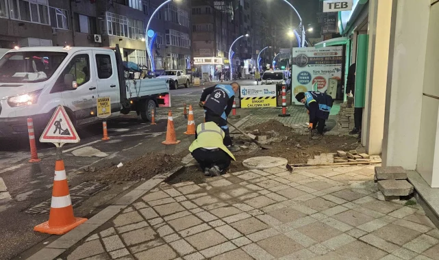 Kocaeli Büyükşehir gece de durmadan çalışıyor
