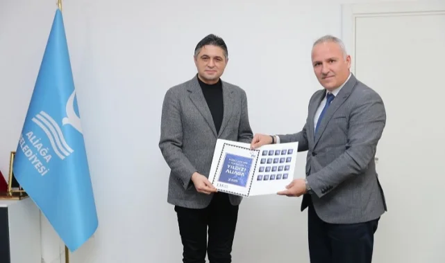 PTT'den İzmir Aliağa'ya özel posta pulu