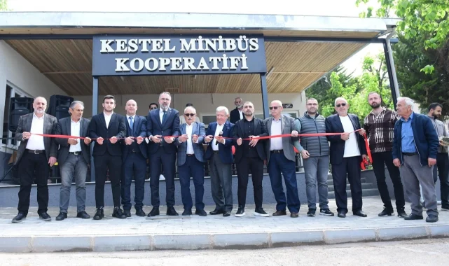 Bursa Kestel'de Minibüs Kooperatifi'nin yeri yenilendi