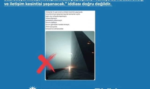 DMM'den, "enerji ve iletişim kesintisi yaşanacak" iddiasını yanıt!