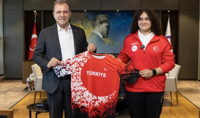 Dünya 2.'si kır çiçeği Nidanur'dan Başkan Seçer'e ziyaret