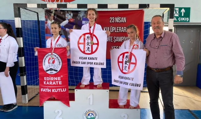 Edirne Keşan'da karatede 95 madalya ile tarihi rekor!