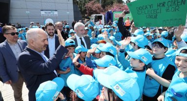 Gebze'de öğrencilerden 'Sıfır Atık'a destek yürüyüşü