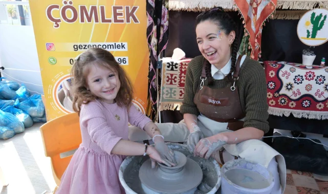 "Gezen Çömlek Atölyesi" çocukların ilgi odağı oldu