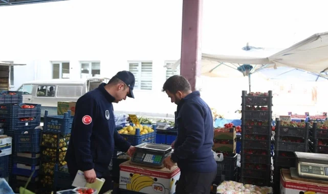 Kayseri Melikgazi zabıtasından pazar denetimi