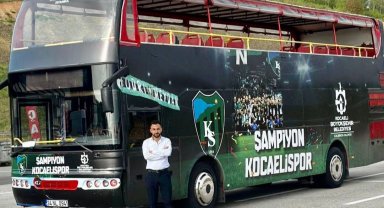 Kocaeli'de şampiyonluk otobüsü kutlamalara hazır