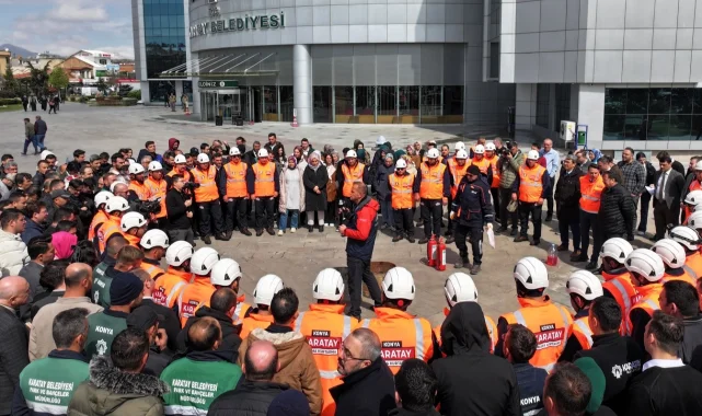 Konya Karatay Belediyesi'nde 'afet ve yangın' eğitimi