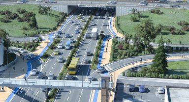 Metrobüs ve raylı sisteme uygun farklı seviyede katlı kavşak olacak