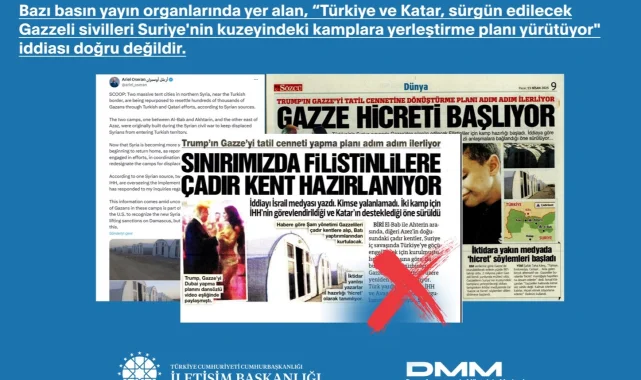Türkiye ve Katar'ın 'Gazzelileri Suriye'ye yerleştirme planı' iddiası yalanlandı