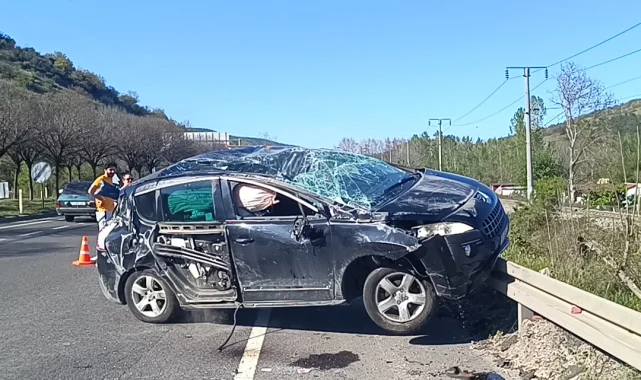 Bilecik'te takla atan otomobilde 1 kişi yaralandı