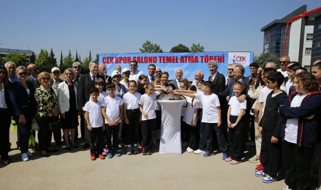 ÇEK Spor Salonu'na ilk harç törenle atıldı