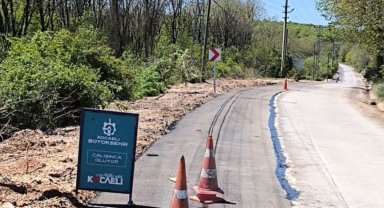 Kocaeli Gebze köylerinde hummalı yol çalışması sürüyor