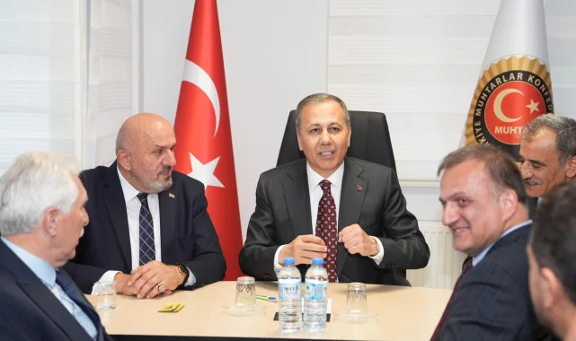 Bakan Yerlikaya'dan muhtarlara ziyaret