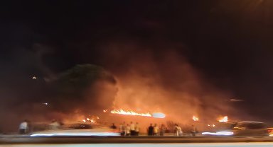 Bursa Mudanya Yolu'nda alevler yükseldi! Çağrışan'da yangın paniği!
