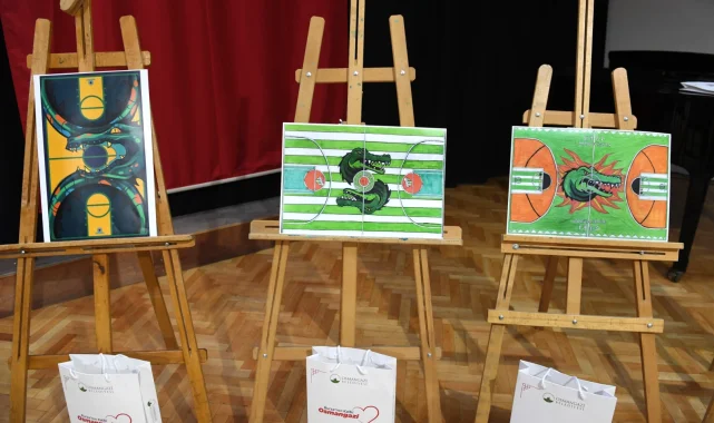 Bursa Osmangazi'de basketbol sahaları sanatla renkleniyor