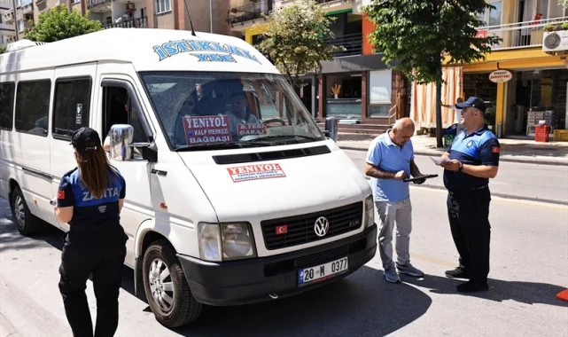Denizli Büyükşehir'den şehir içi minibüs ve taksi denetimi