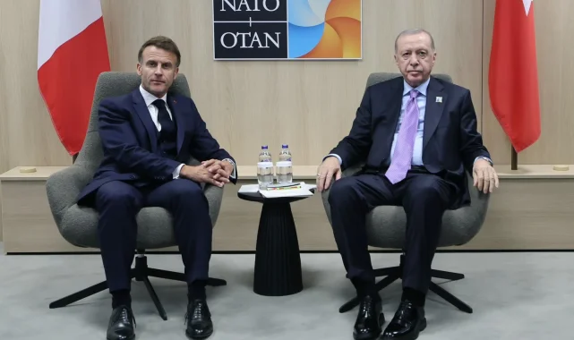 Erdoğan ve Macron Lahey'de görüştü