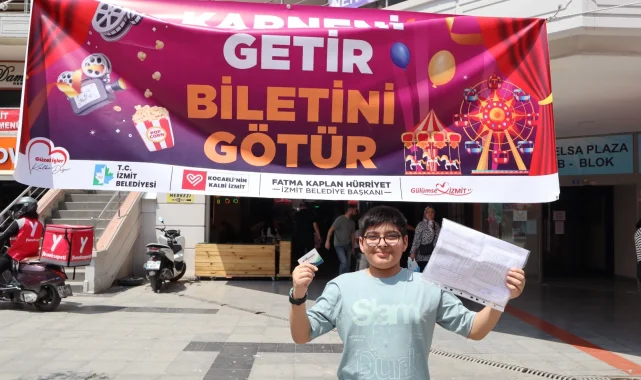 İzmit'te 'karneni getir, biletini götür' etkinliğine yoğun ilgi