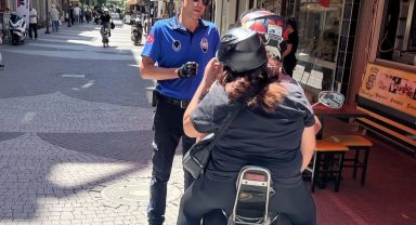 Manisa'da yaya yollarına motosiklet denetimi