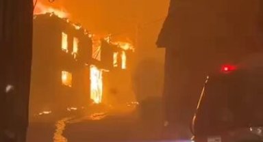 Sakarya Geyve'de alevli gece