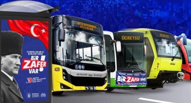 Bursa'da toplu ulaşıma 'Zafer' desteği
