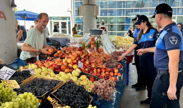 Gebze Zabıtası'ndan pazaryerinde rutin denetim