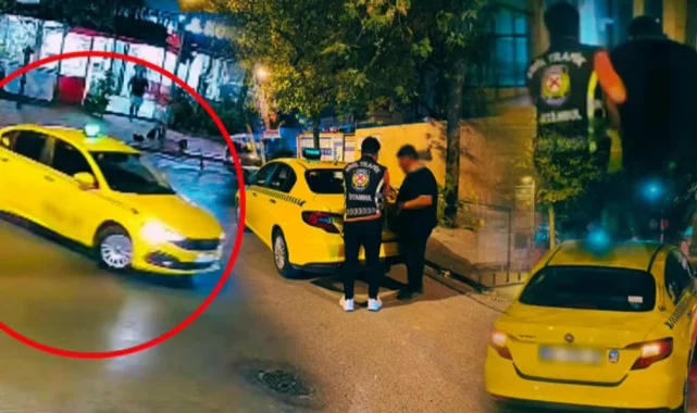 Kadıköy'de drift yapan taksici yakalandı! Ehliyete el, araca men!