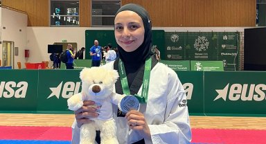 Konyalı milli sporcu Saliha'dan Avrupa ikinciliği