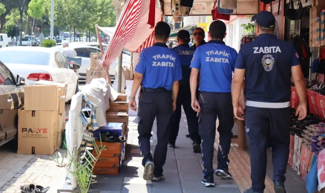 Manisa'da kaldırım işgallerine müdahale