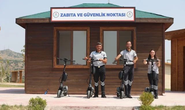 Nevşehir Kahveci Dağı'nda Scooterli güvenlik görevlileri