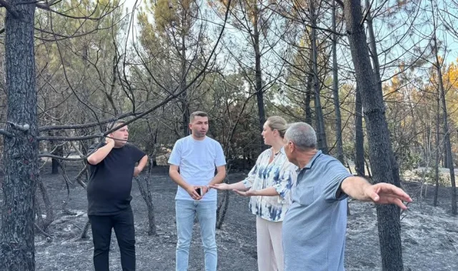 Taybıllı'dan Enez'de yangın bölgesine dayanışma ziyareti