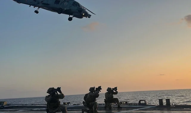 TCG Gaziantep Fırkateyni Libya eğitiminde