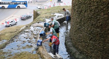 Ankara Keçiören Şelalesi sonbahar bakımında